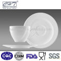 Elegant texture white porcelain tea/coffee cup and saucer set